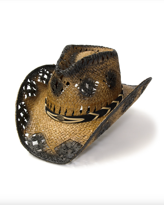 Straw Western Pinch Front Hat