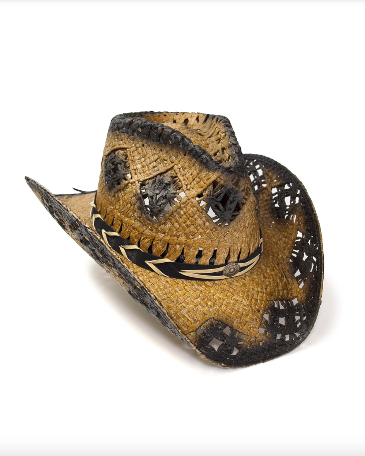 Straw Western Pinch Front Hat