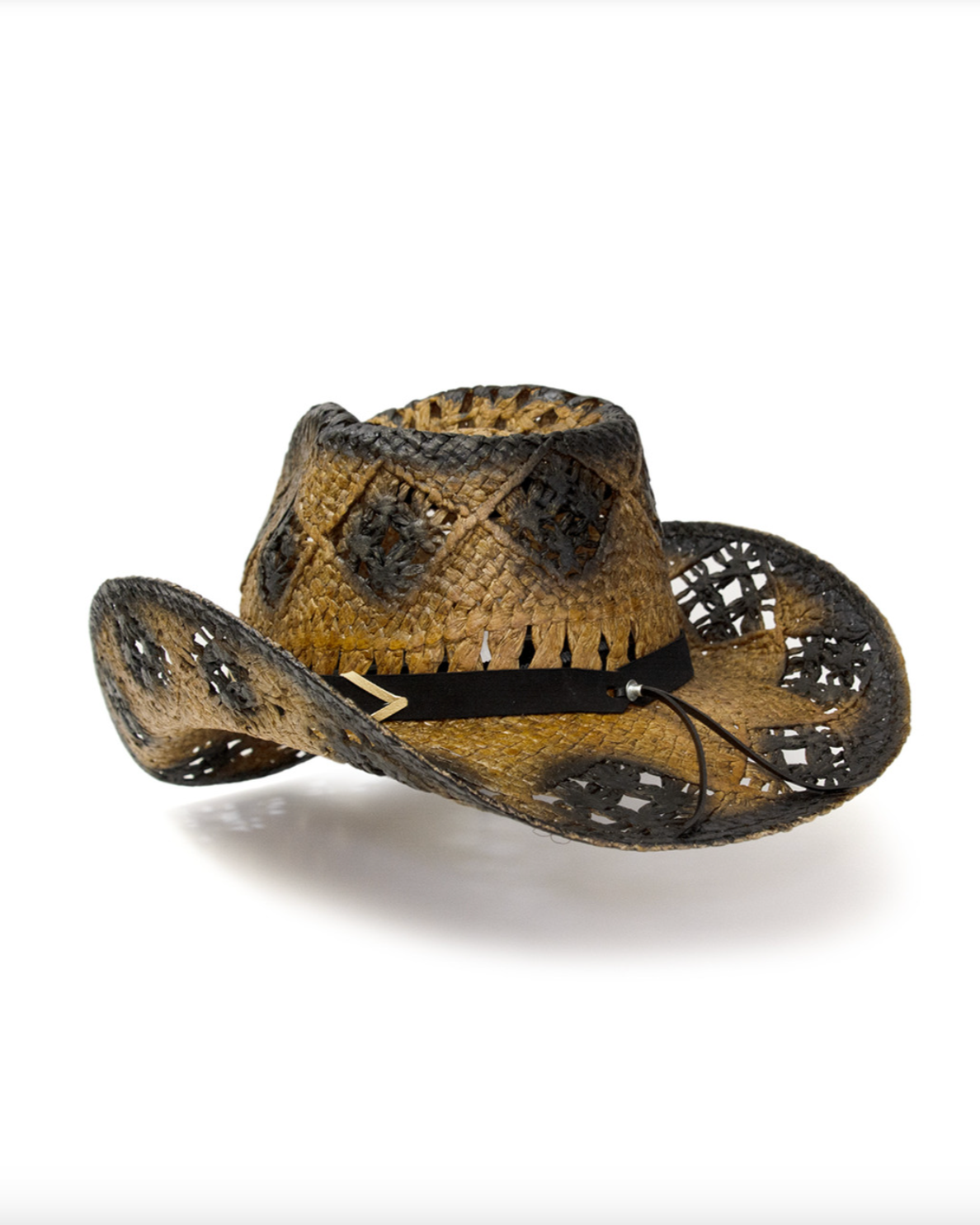 Straw Western Pinch Front Hat