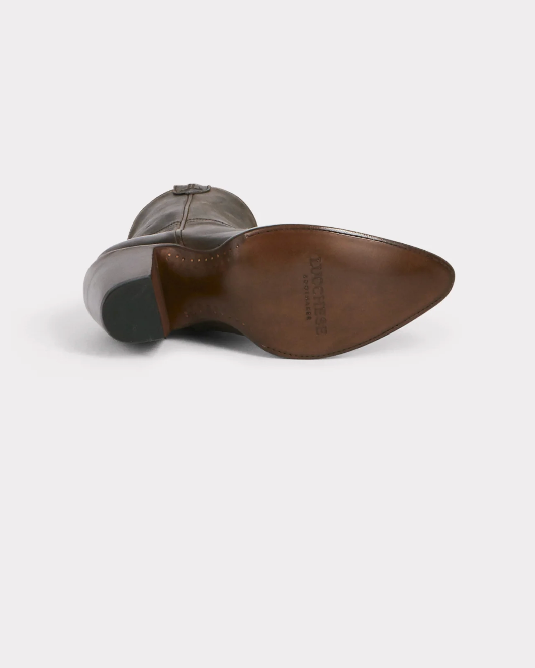Lucchese: "Violet" Womans Leather Cowhide Ankle Cowboy Boots in the colour Chocolate with a zipper - Texas Western New Zealand