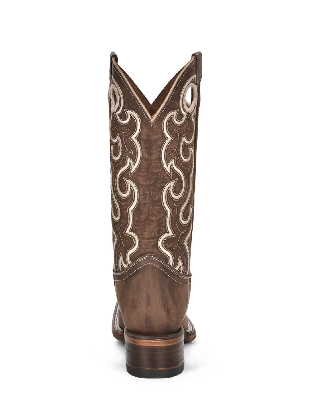 Circle G: Ladies Leather Cowboy Boots in the colour chocolate with White Western Stitching and Cutouts - Texas Western New Zealand