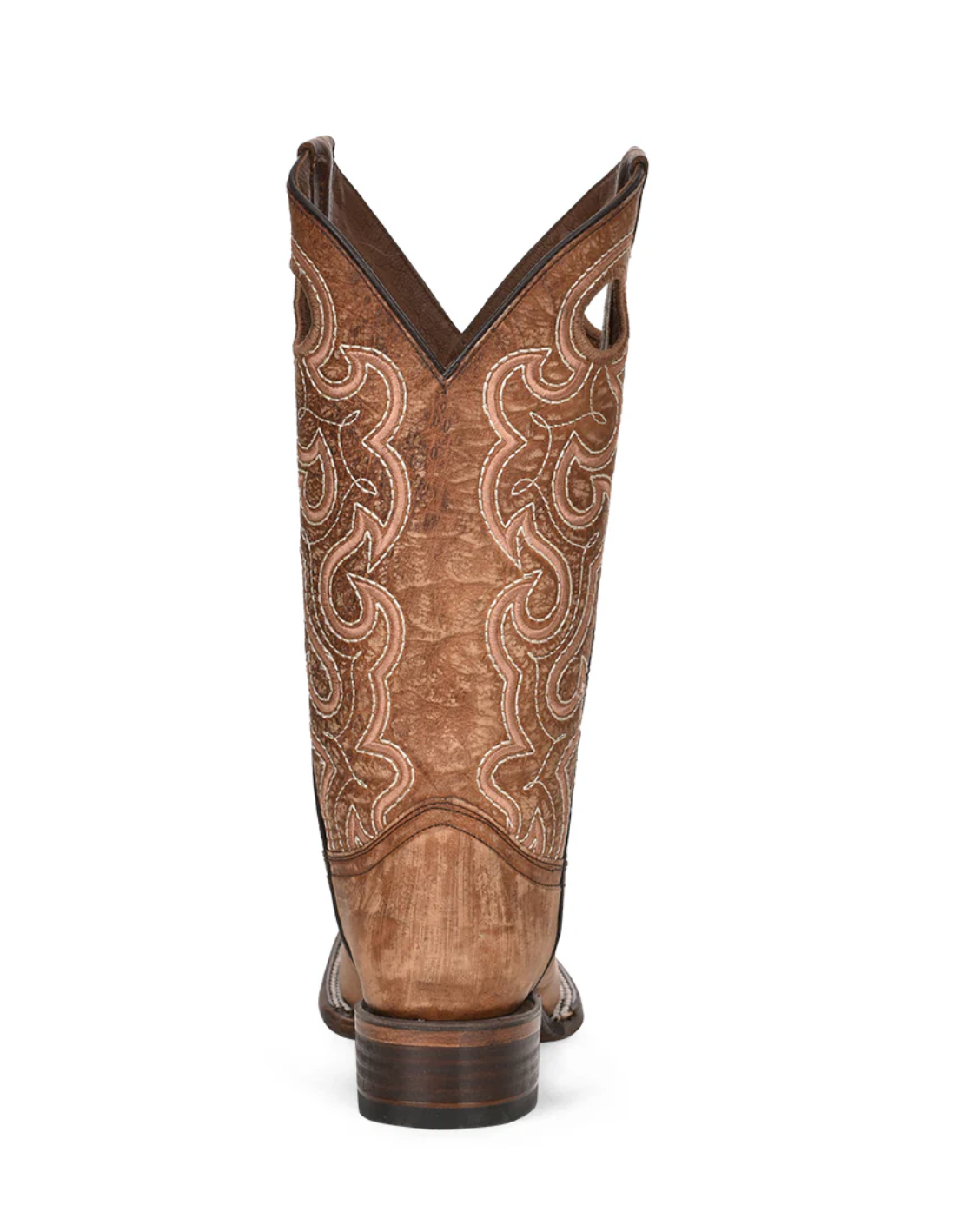Circle G: Woman's Leather Cowboy Boots in Brown with Tan Western Stitching and Cut Outs - Texas Western New Zealand