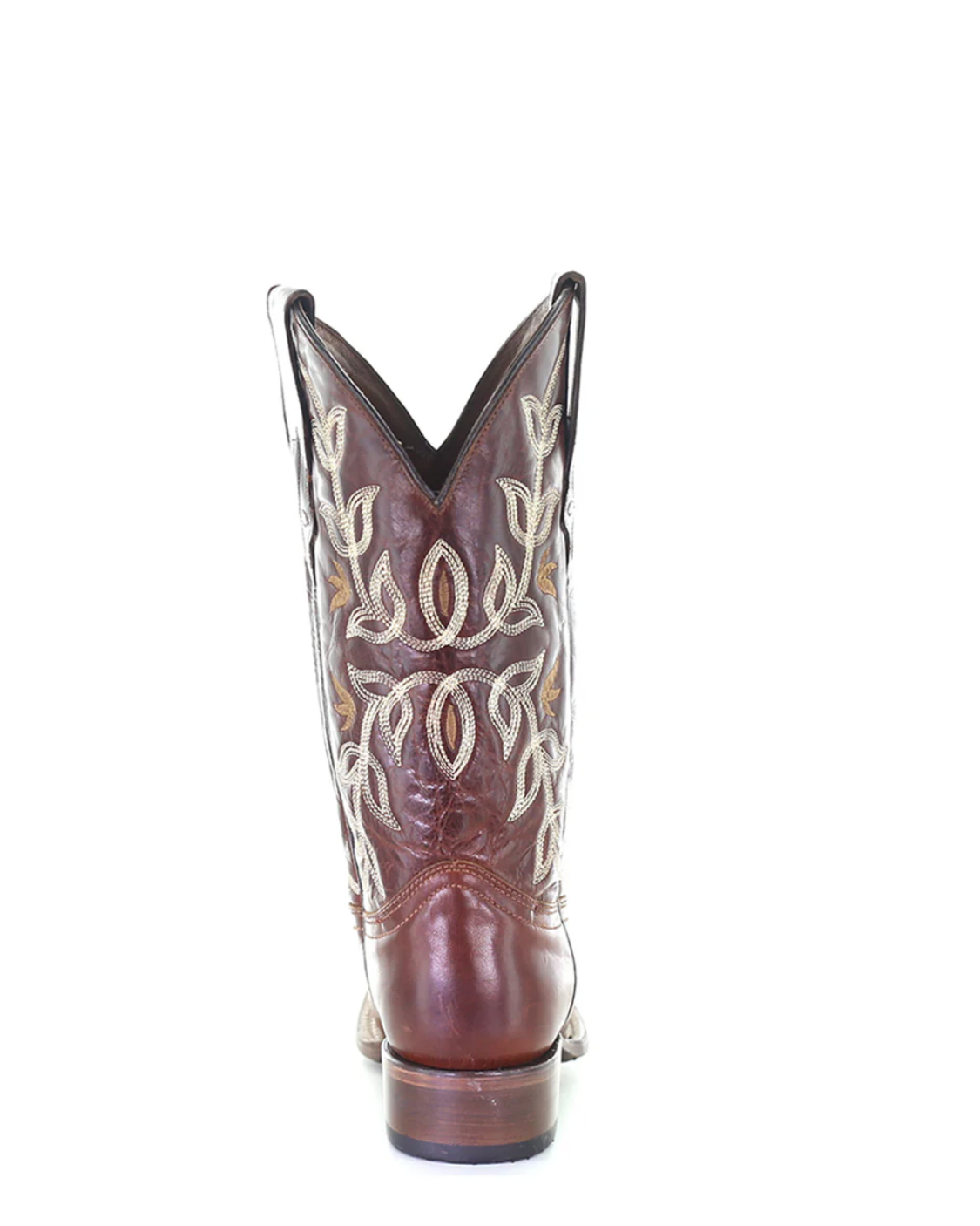 Circle G: Womans Narrow Square Toe Leater Cowboy Boots in Cognac with Tan Western Stitching and Embroidery - Texas Western New Zealand 