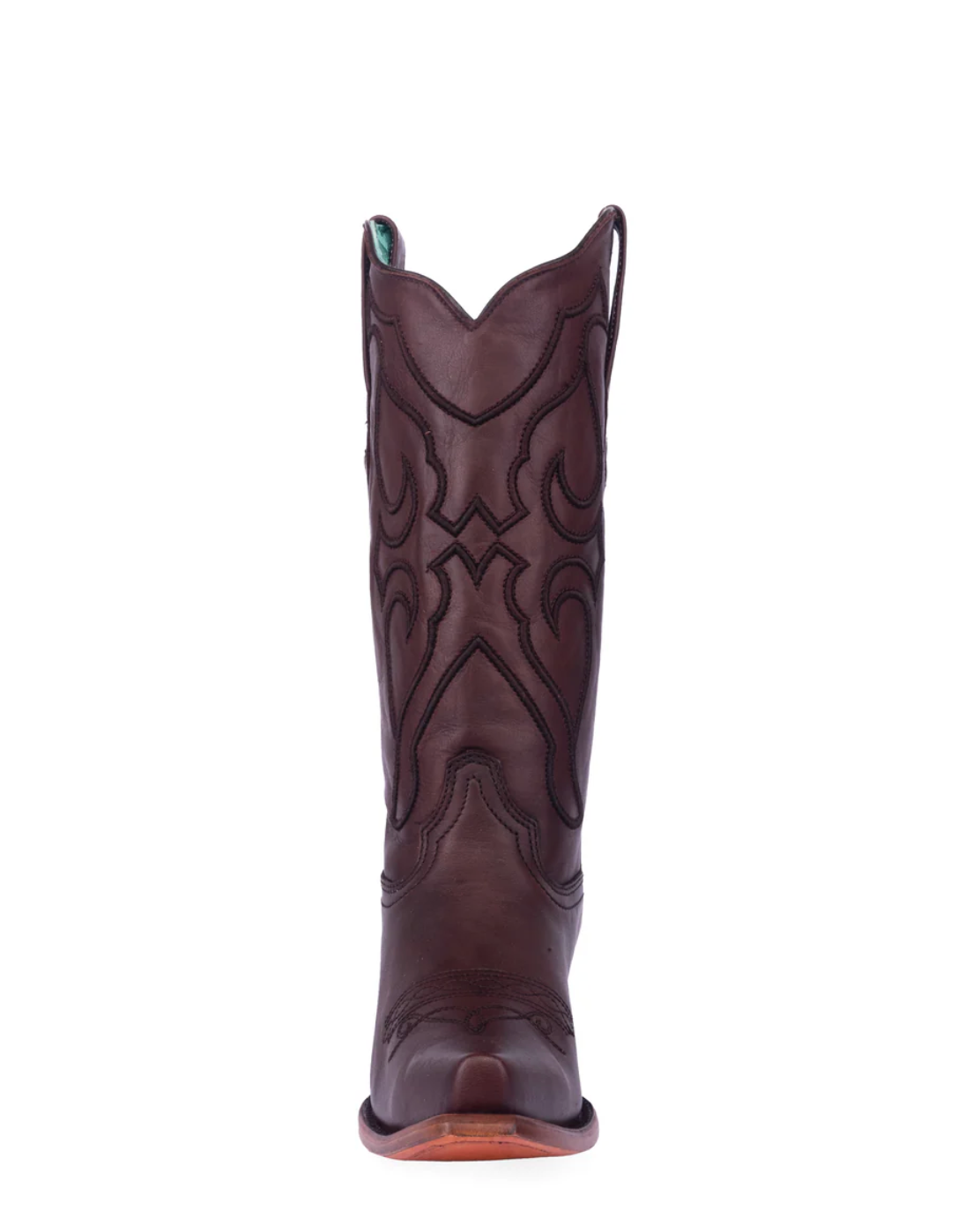 Corral: Womans Snip toe Cowboy Boots in Chocolate with Western Stitching - Texas Western New Zealand 