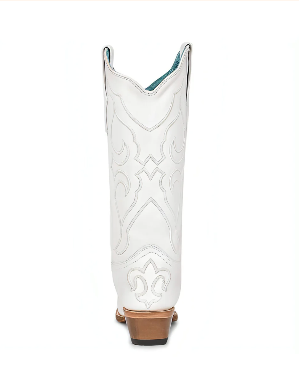 Corral: Women's White Leather Cowboy Boots with a Snip Toe and white western stitching - Texas Western New Zealand