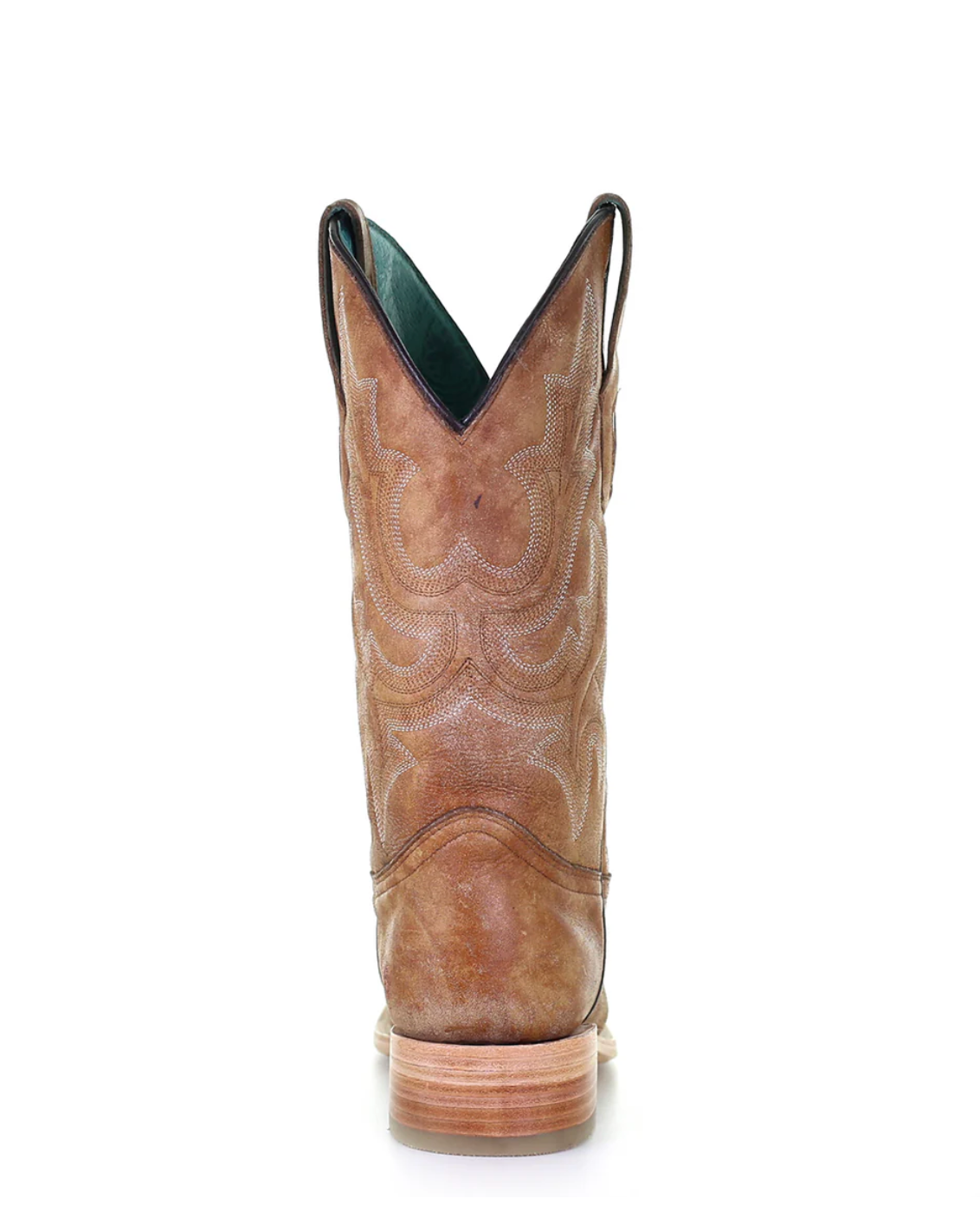Corral: Ladies Square Toe Leather Cowboy Boots in tan with tan western stitching - Texas Western New Zealand