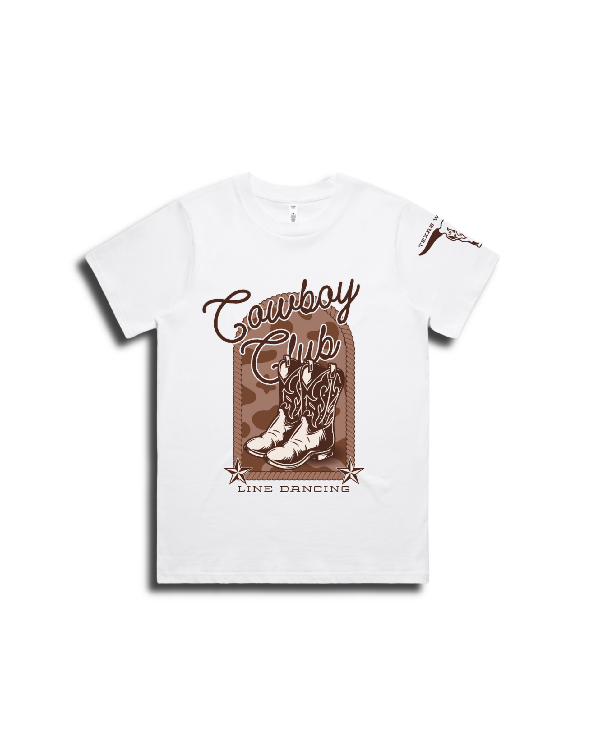 Womans western graphic tee, featuring the text line dancing. 100% Cotton. texas Western Apparel New Zealand