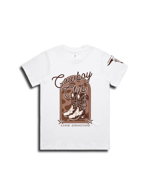 Womans western graphic tee, featuring the text line dancing. 100% Cotton. texas Western Apparel New Zealand